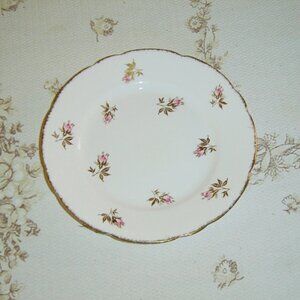 Royal Stafford pink Rosebud gold leaves bread and butter plate VGU